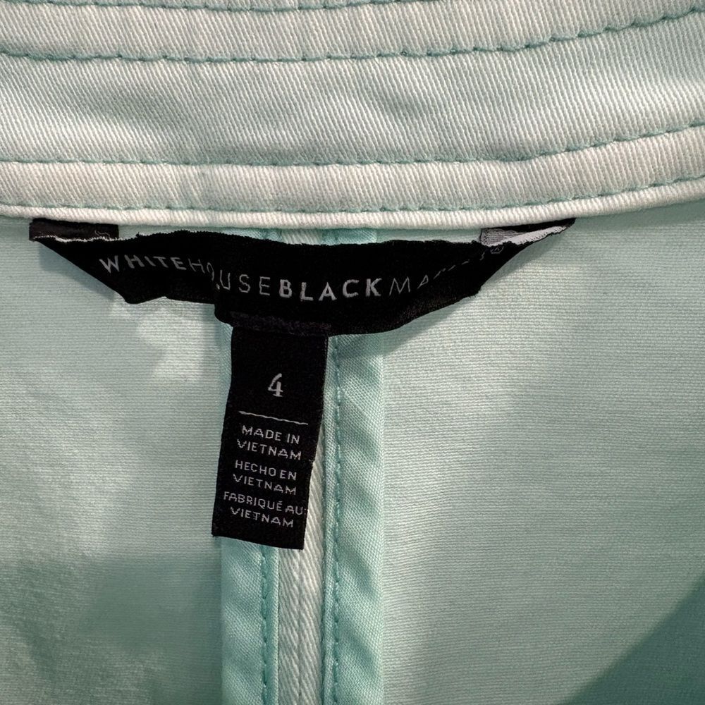White House Black Market Light Mint Green Jacket Beautifully Military Style - Picture 8 of 16
